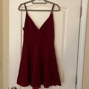 Lulus Burgundy Skater Style Dress - Size Large